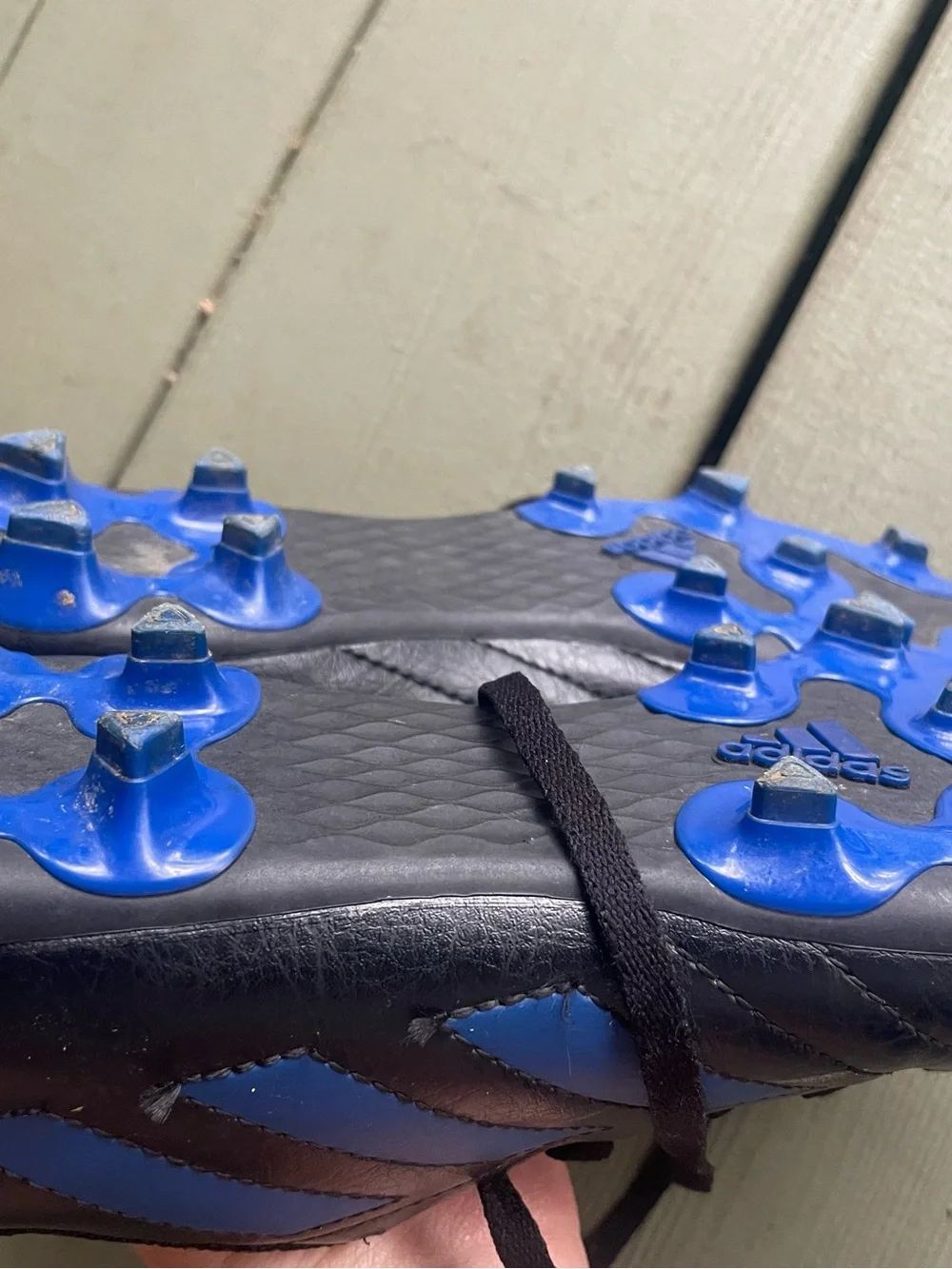 adidas kids Black and Blue Soccer Cleats size 4